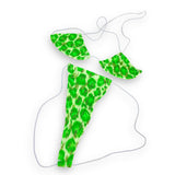 Green Velvet Leopard Teeny Tiny Micro 'Kini