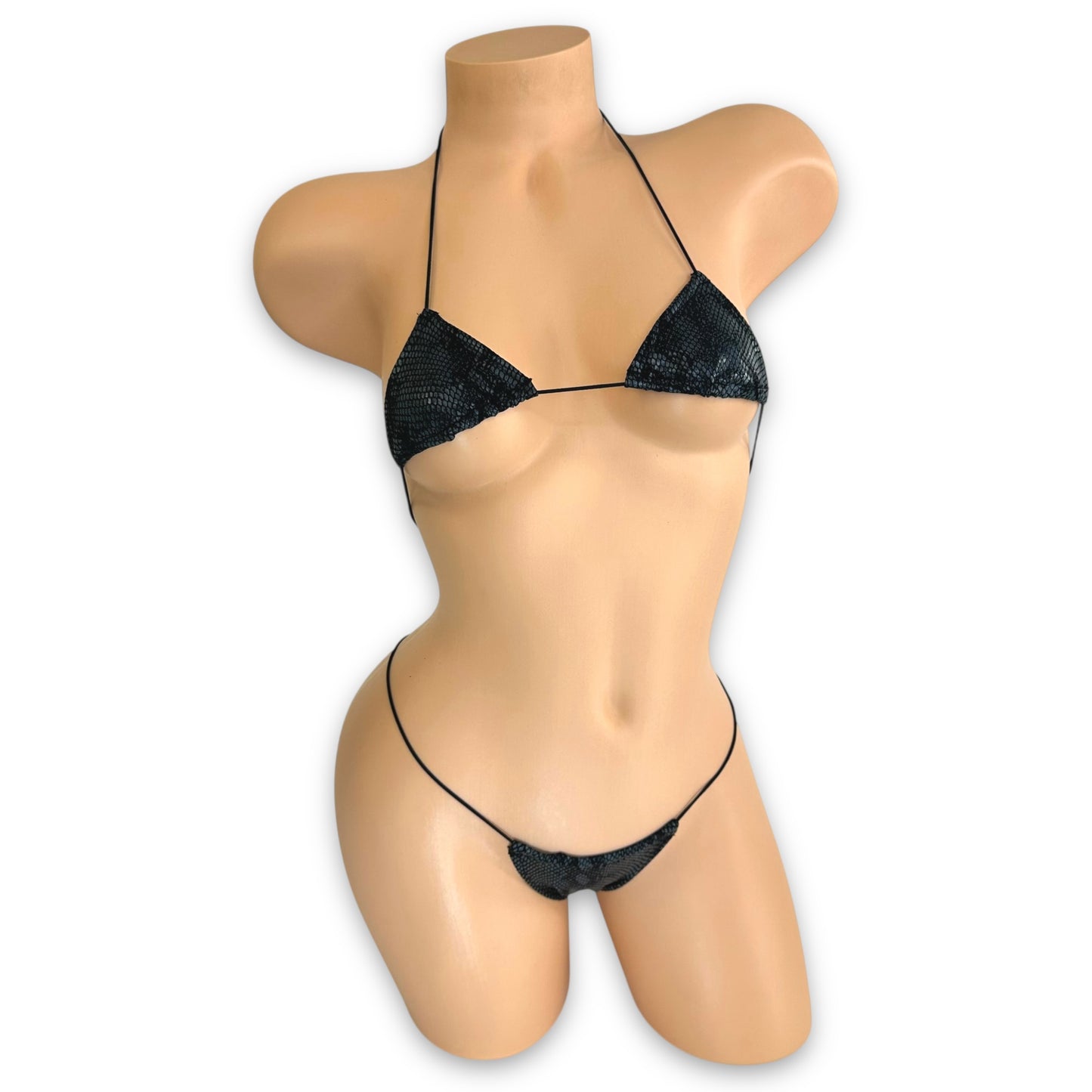 Black Snake Skin Teeny Tiny Micro ‘Kini