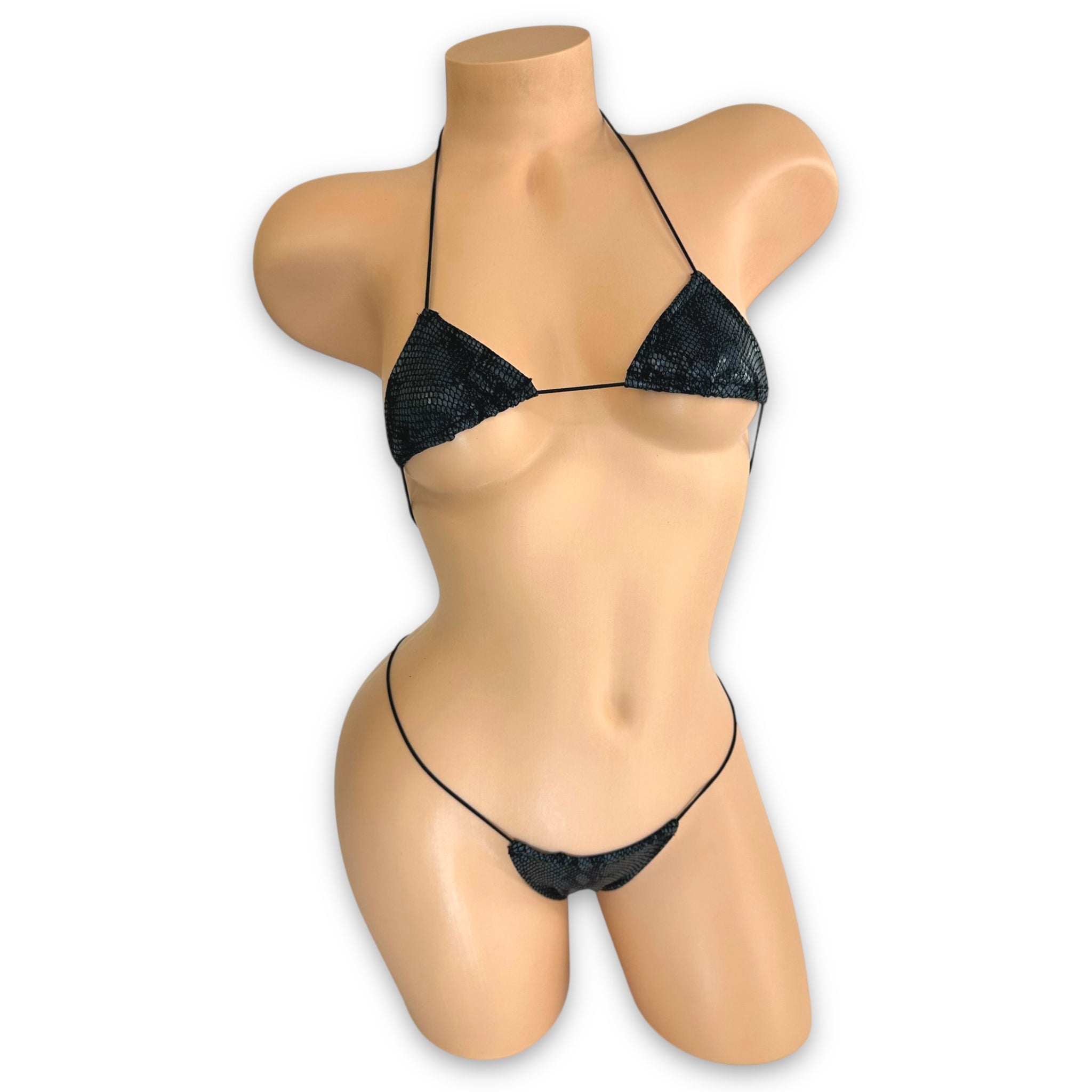 Black Snake Skin Teeny Tiny Micro ‘Kini
