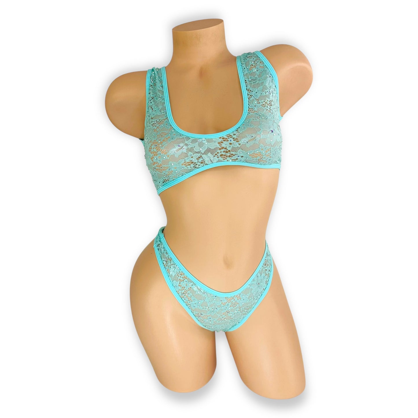 Mint Caroline Lace Set