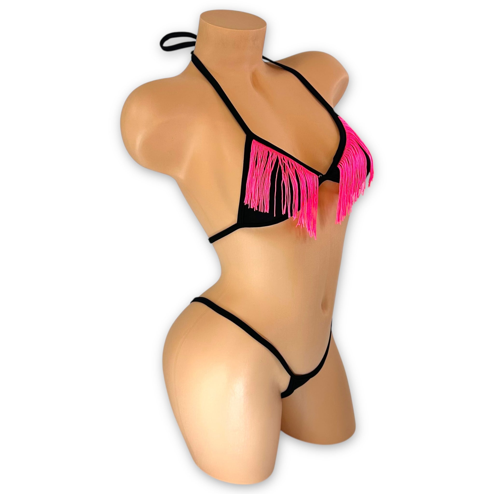 Tara Black & Pink Fringe ‘Kini