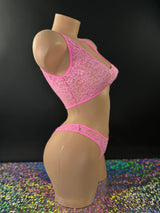 Bubble Gum Pink Caroline Lace Set