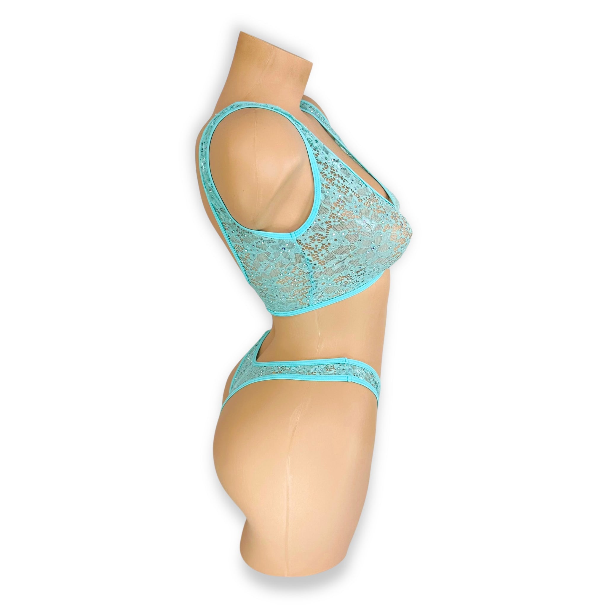 Mint Caroline Lace Set