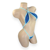 Blue Leopard Slingshot-Bodysuit