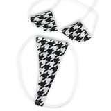 Black & White Houndstooth Teeny Tiny Micro 'Kini