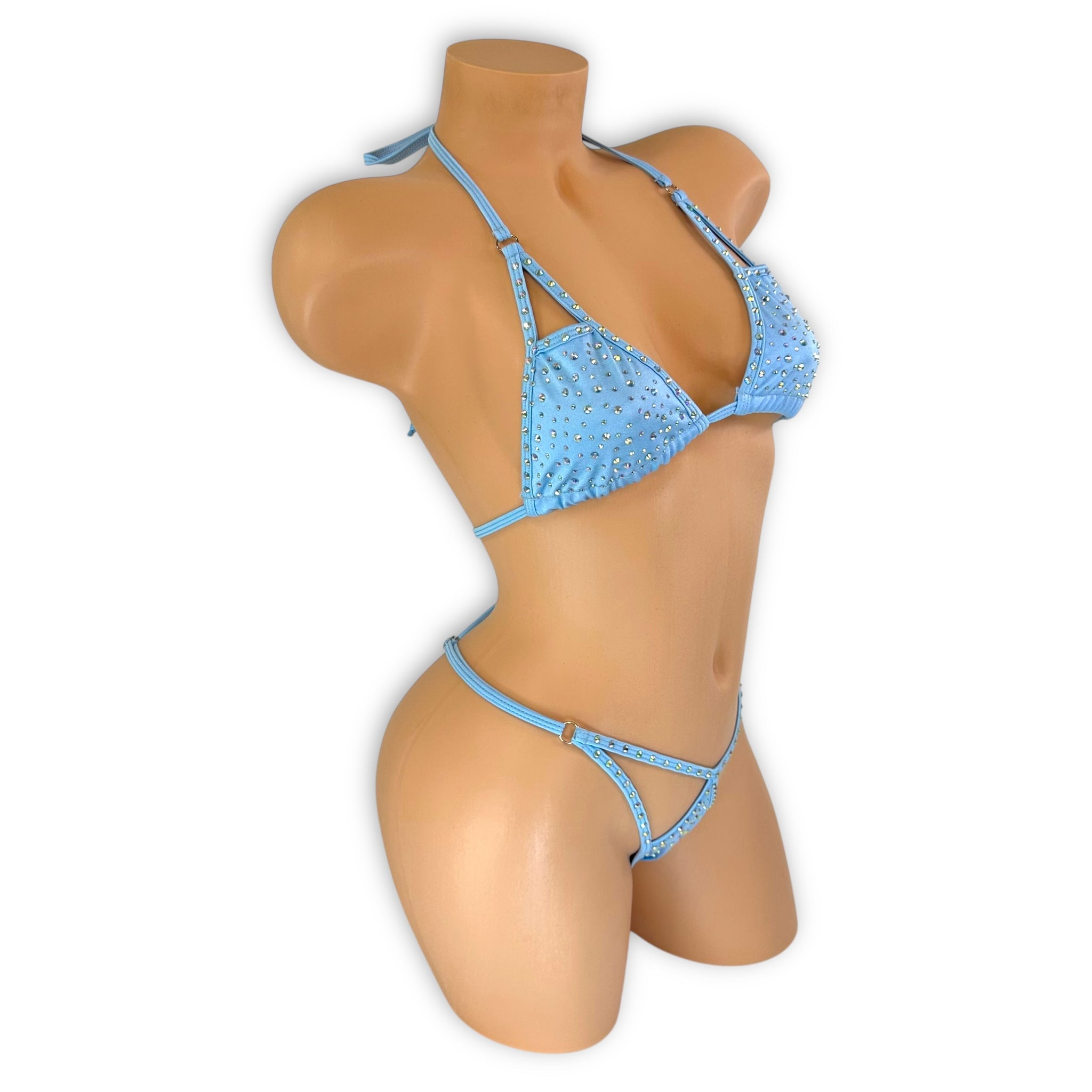 Tabitha Baby Blue Rhinestone Bikini