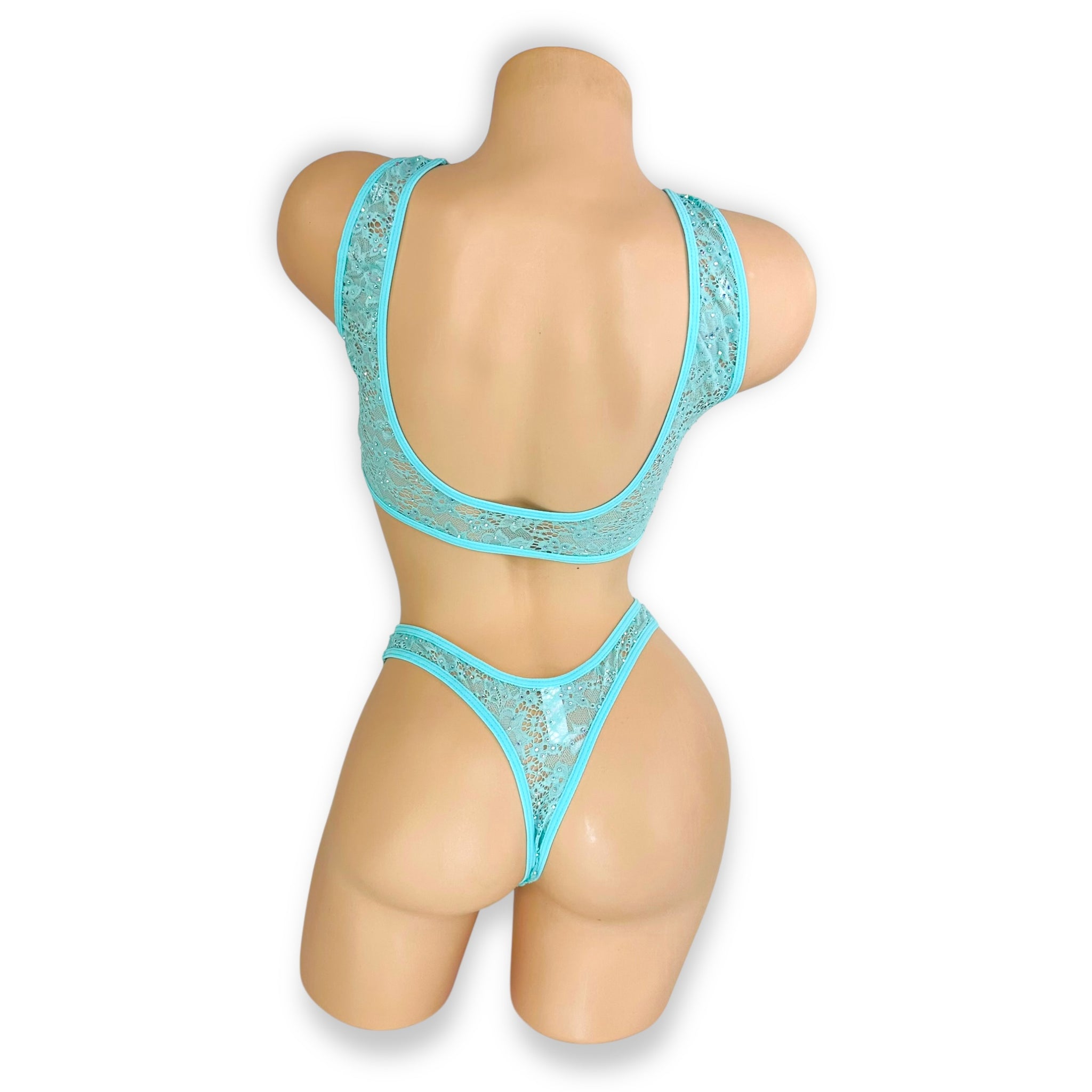 Mint Caroline Lace Set