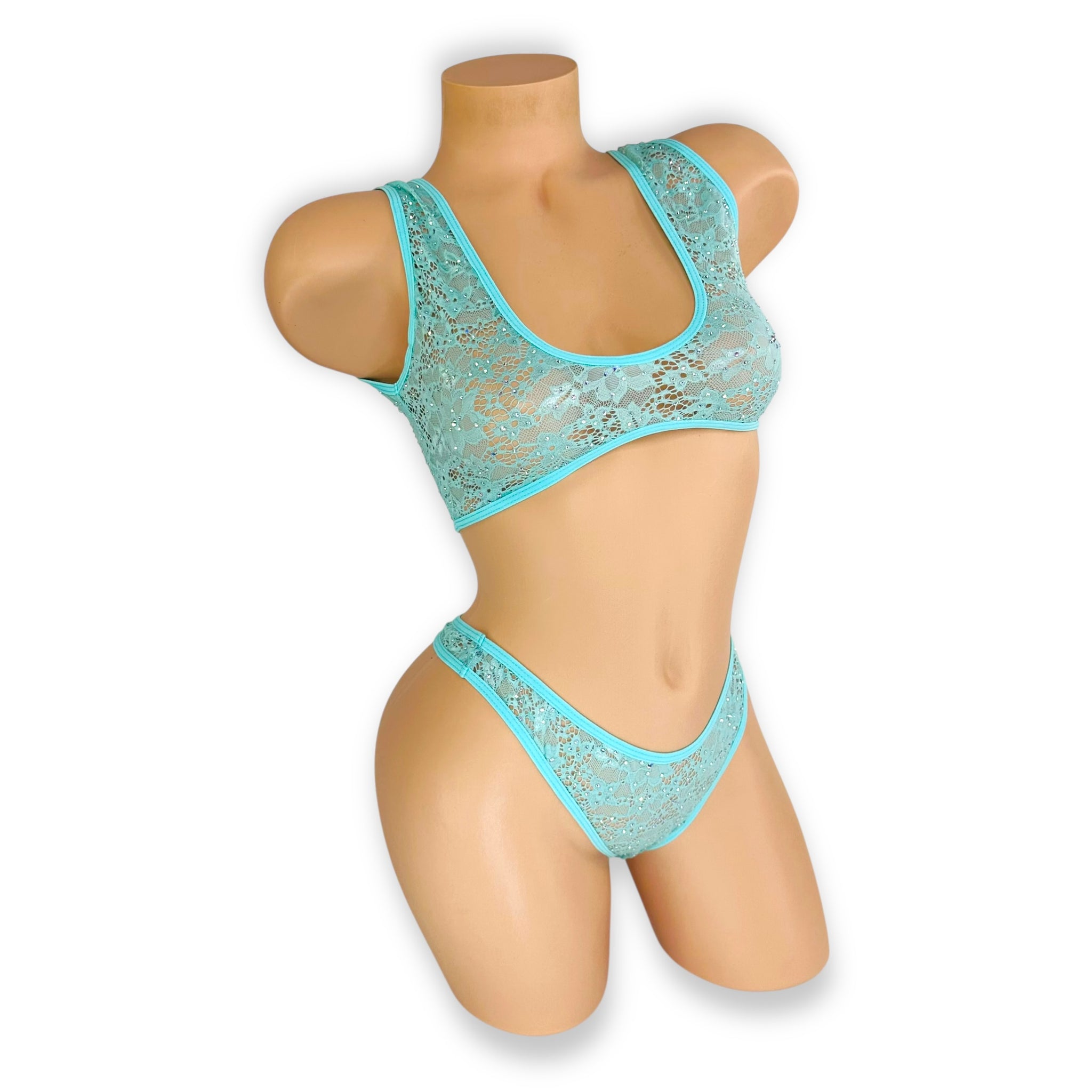 Mint Caroline Lace Set