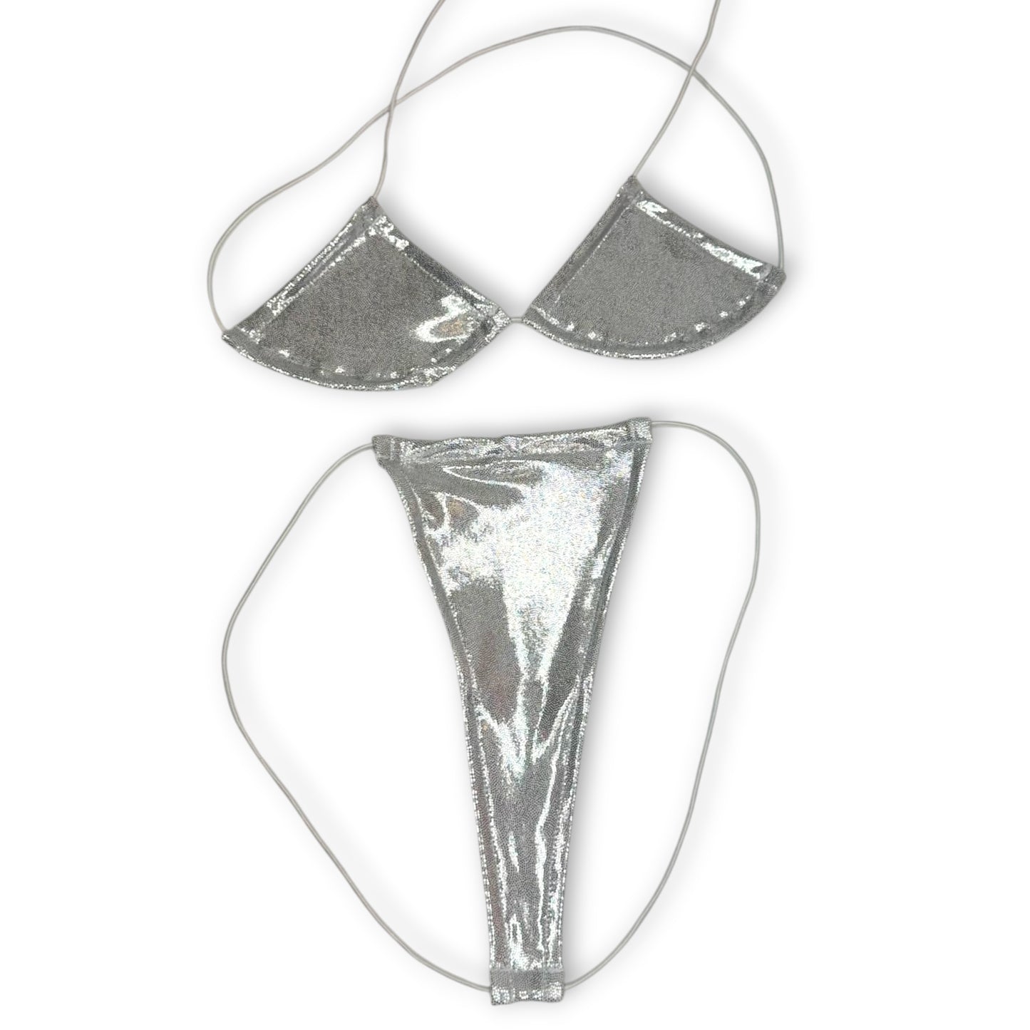Silver Holographic Teeny Tiny Micro 'Kini