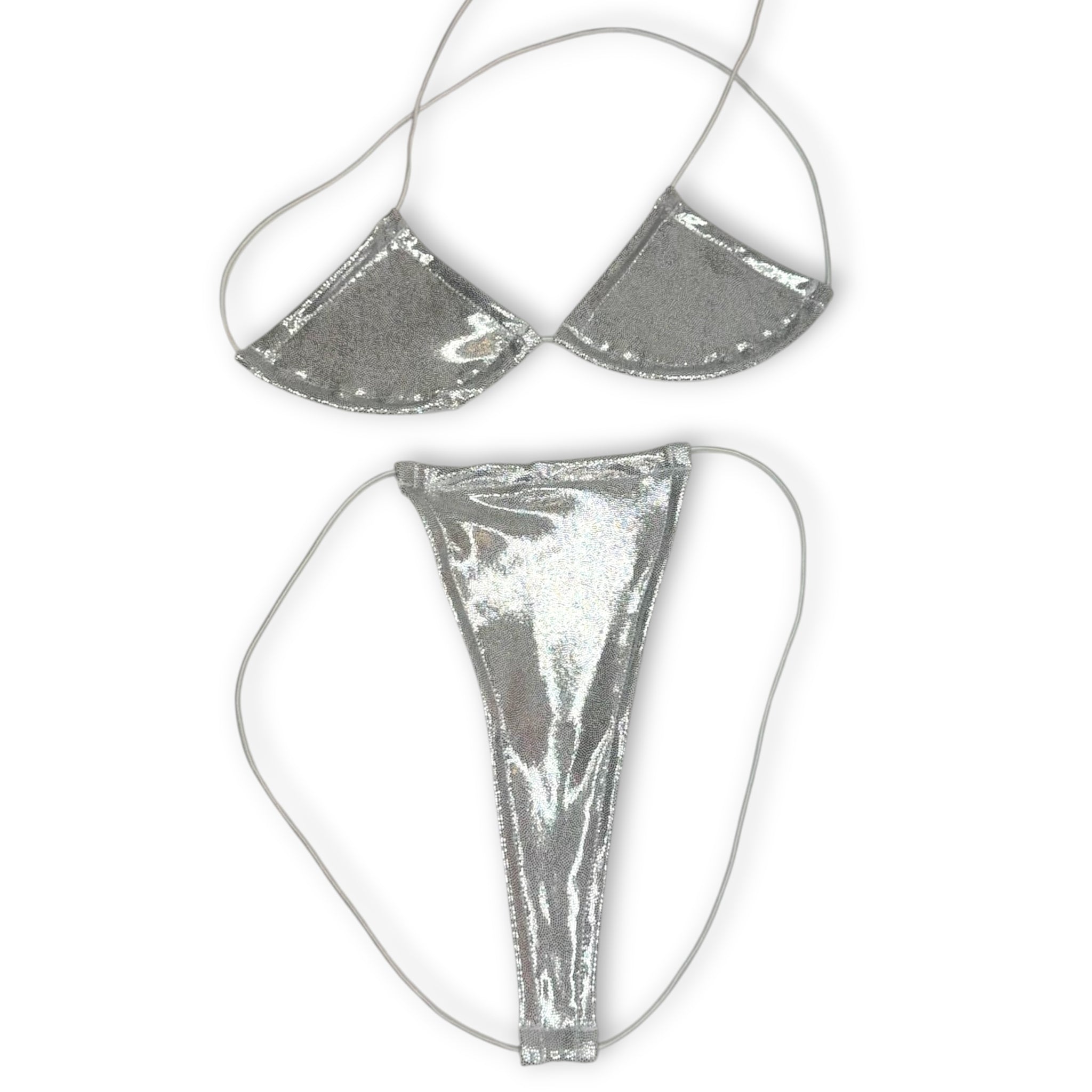 Silver Holographic Teeny Tiny Micro 'Kini
