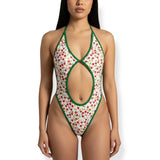 Green & White Cherry Printed Michelle Bodysuit