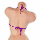 Amethyst purple adjustable center tie top on mannequin, back view, Golddiggers Boutique