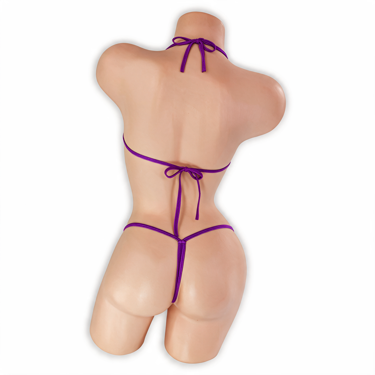 Amethyst purple Remy O-Ring Slingshot Bodysuit, back, Golddiggers Boutique
