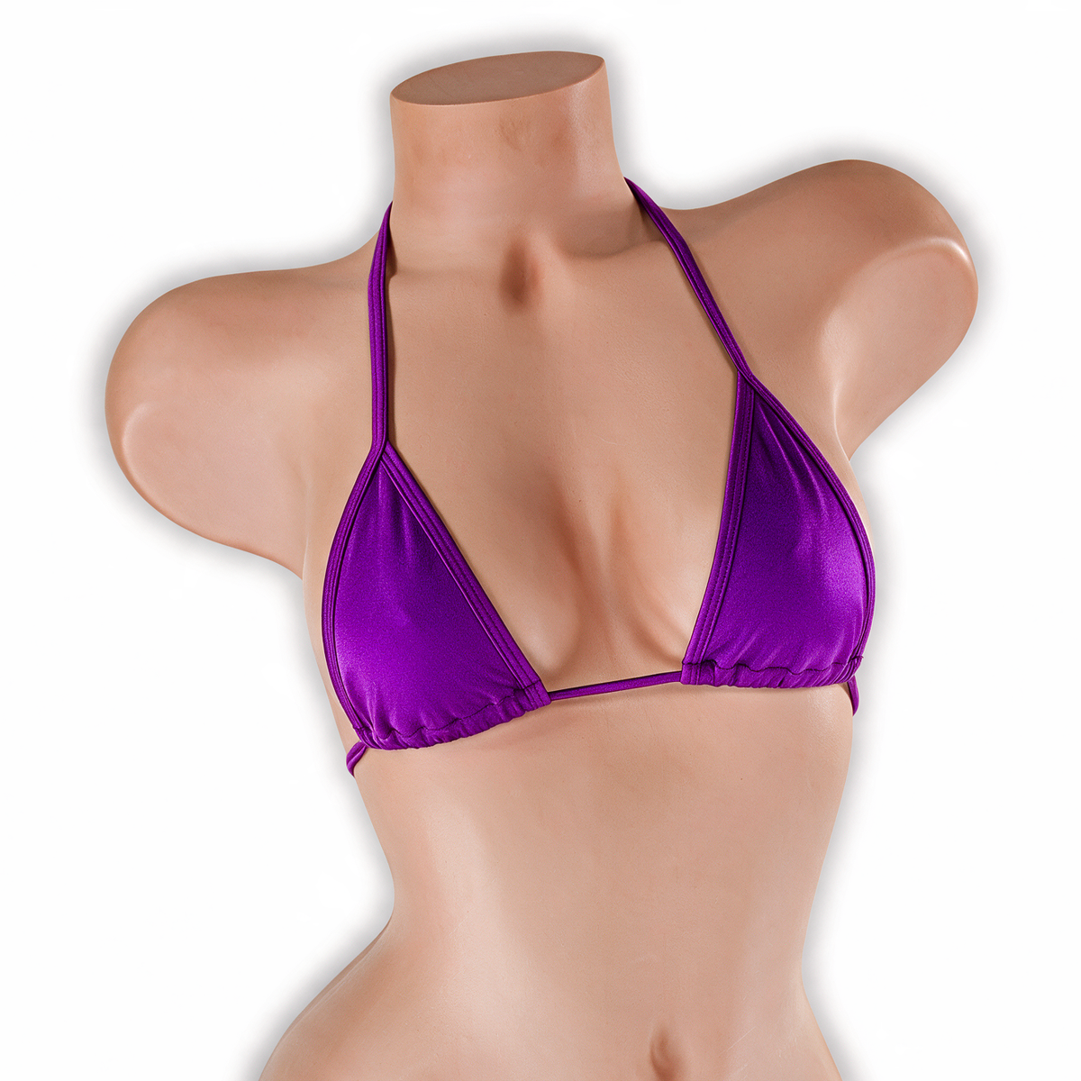 Amethyst purple skinny tri top on mannequin, front view, Golddiggers Boutique