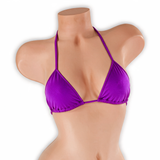 Amethyst purple tri top on mannequin, front view, Golddiggers Boutique