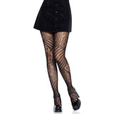 Front view of black doll net tights - Golddiggers Boutique