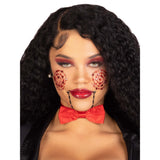 Detail view of black and red puppet face jewels - Golddiggers Boutique