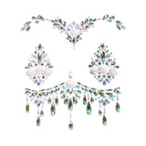 Front view of clear siren body jewels - Golddiggers Boutique