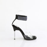Fabulicious Chic-42 4.5 inch clear black rhinestone cuff stiletto sandal, inside view