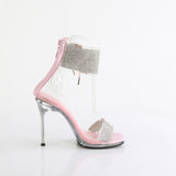 Fabulicious Chic-47 4.5 inch clear baby pink rhinestone ankle cuff sandal, inside view