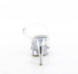Fabulicious Cocktail-508 5 inch all clear ankle strap sandal, back view of the heel