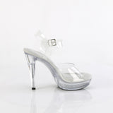Fabulicious Cocktail-508MG 5 inch clear glitter platform ankle strap sandal, inside view