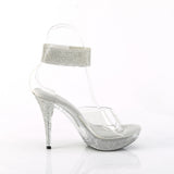 Fabulicious Elegant-442 4.5 inch clear rhinestone ankle cuff sandal, inside view