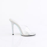 Fabulicious Gala-01DM 4.5 inch clear silver rhinestone stiletto slide, inside view