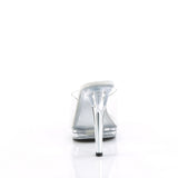 Fabulicious Glory-501 5 inch clear platform slide, back view of the heel