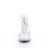 Fabulicious Glory-501 5 inch clear platform slide, front view