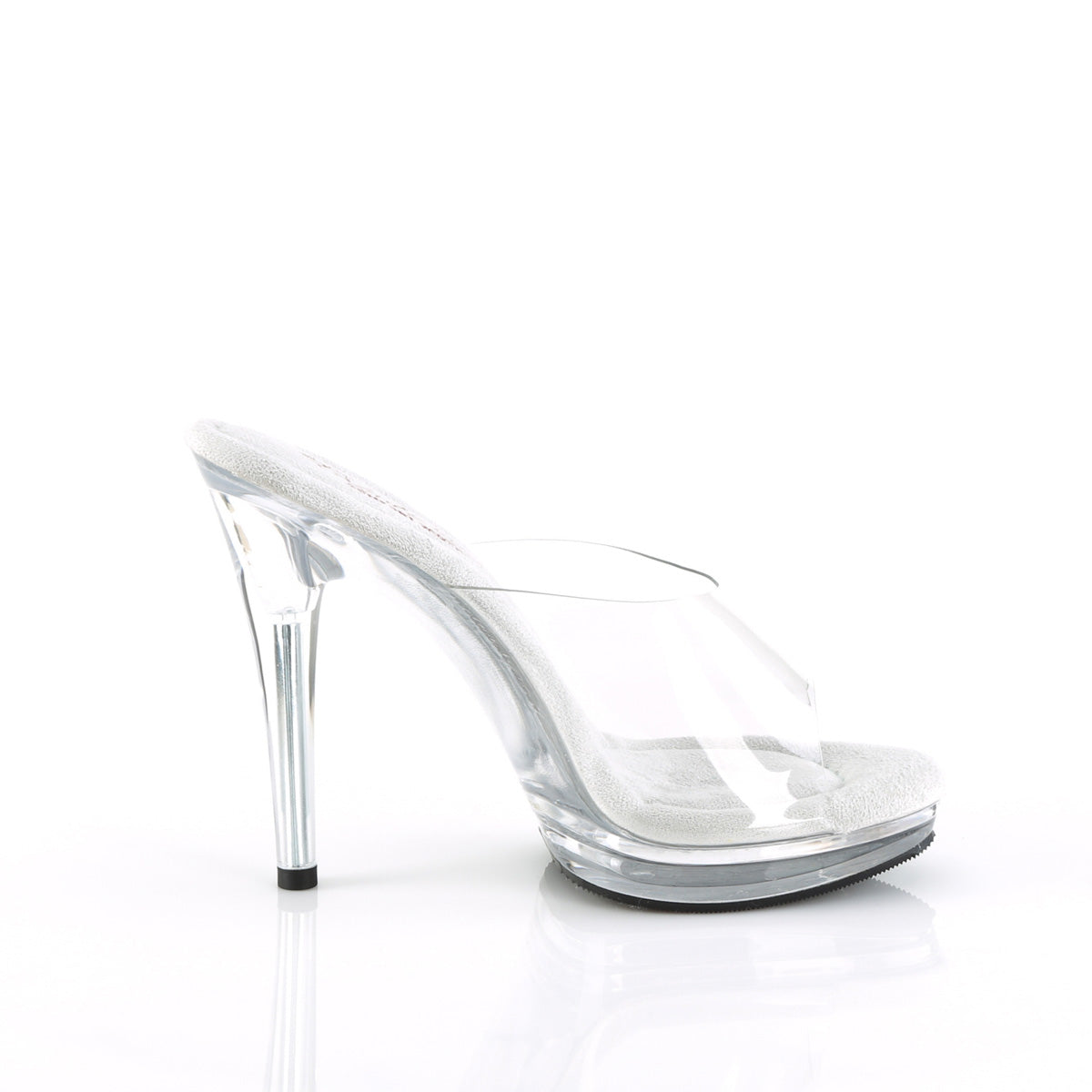 Fabulicious Glory-501 5 inch clear platform slide, inside view
