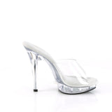 Fabulicious Lip-101 5 inch clear platform slide, inside view