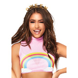 Front view of gold glitter qween headband - Golddiggers Boutique