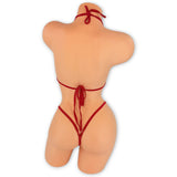 Leopard Imani set back view showing neck and back ties and the g-string back