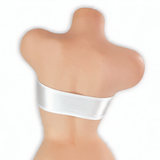 Moonstone white ladder cutout bandeau top on mannequin, back view, Golddiggers Boutique