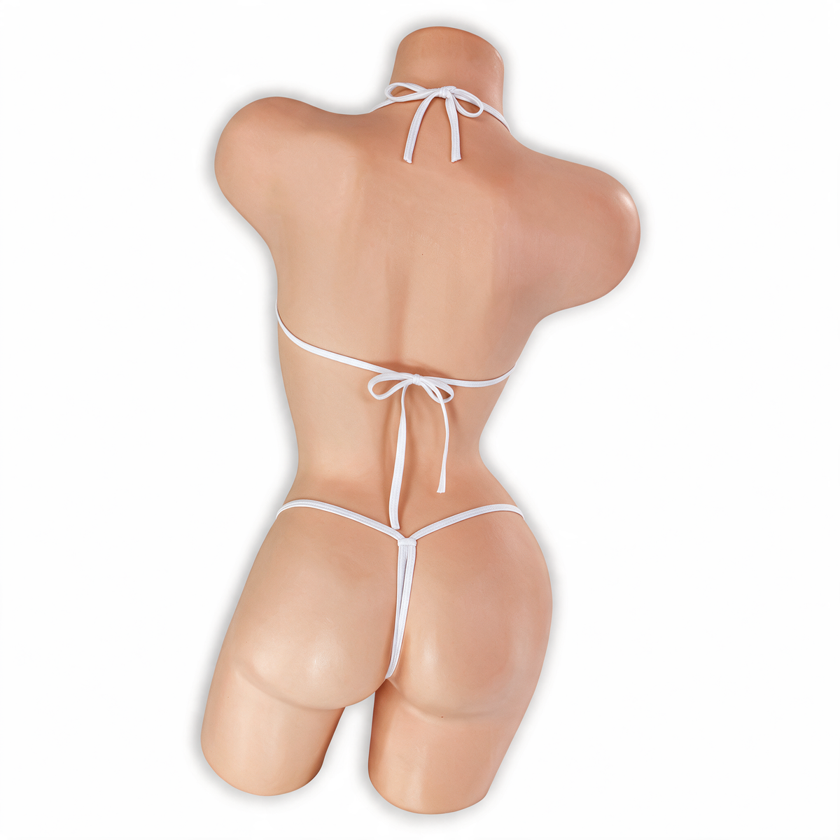 Moonstone white Remy O-Ring Slingshot Bodysuit, back, Golddiggers Boutique