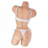 Moonstone white Skye shoulder tie bodysuit, back, Golddiggers Boutique