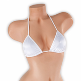 Moonstone white tri top on mannequin, front view, Golddiggers Boutique