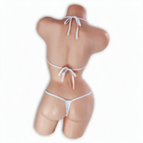 Moonstone white Zaria micro triangle slingshot bodysuit, back, Golddiggers Boutique