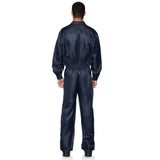 Back view of navy men's coverall jumpsuit costume - Golddiggers Boutique