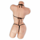 Onyx black Remy O-Ring Slingshot Bodysuit, back, Golddiggers Boutique