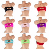 Peekaboo bandeau top on mannequin in all 8 colors, Golddiggers Boutique