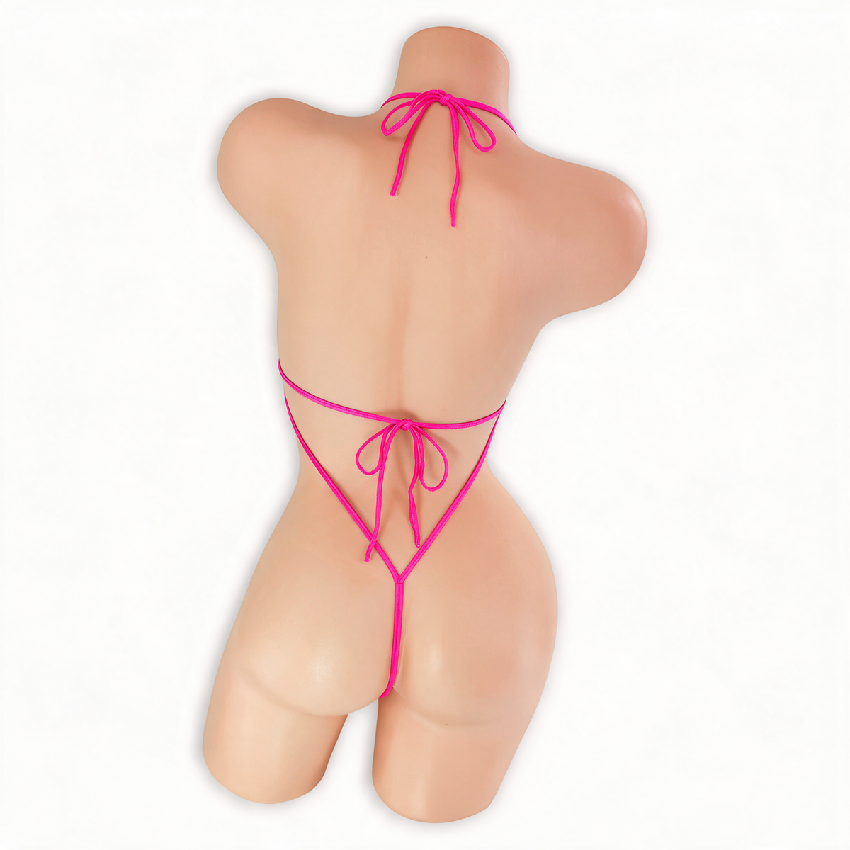 Pink Sapphire fuchsia Juno Micro Bling Bodysuit, back, Golddiggers Boutique