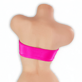 Pink Sapphire fuchsia ladder cutout bandeau top on mannequin, back view, Golddiggers Boutique