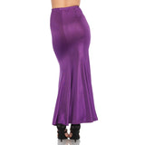 Close-up back view of purple shimmer mermaid maxi skirt - Golddiggers Boutique
