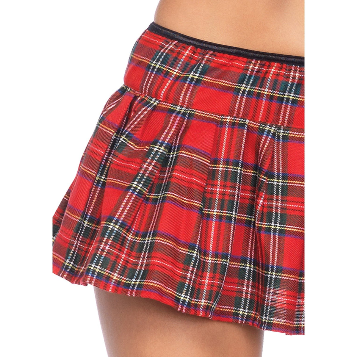 Detail view of red and white prep school costume - Golddiggers Boutique