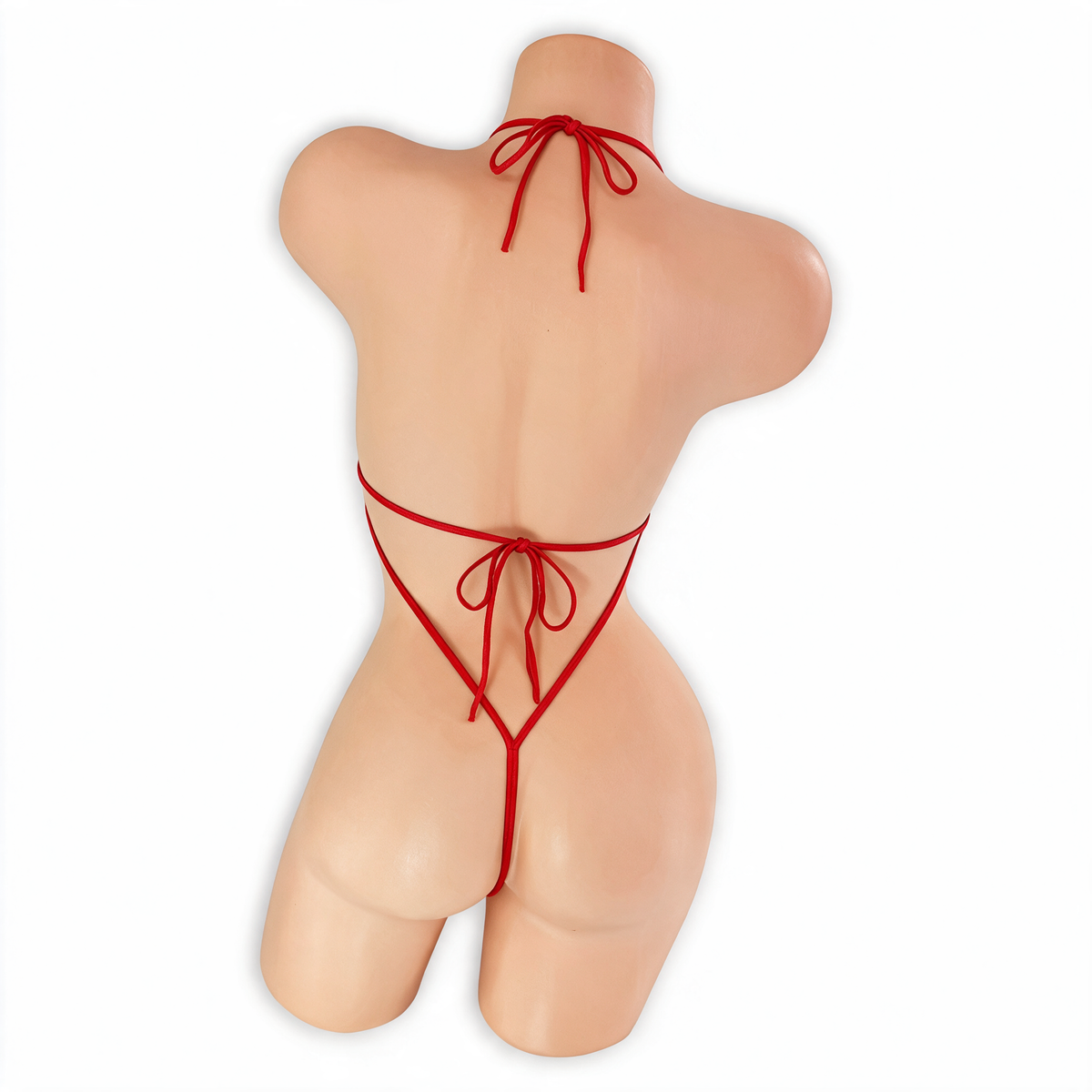 Ruby red Juno Micro Bling Bodysuit, back, Golddiggers Boutique