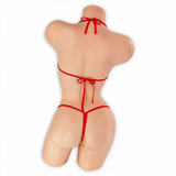Ruby red Remy O-Ring Slingshot Bodysuit, back, Golddiggers Boutique