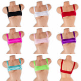 Sleek underboob top on mannequin in all 8 colors, Golddiggers Boutique