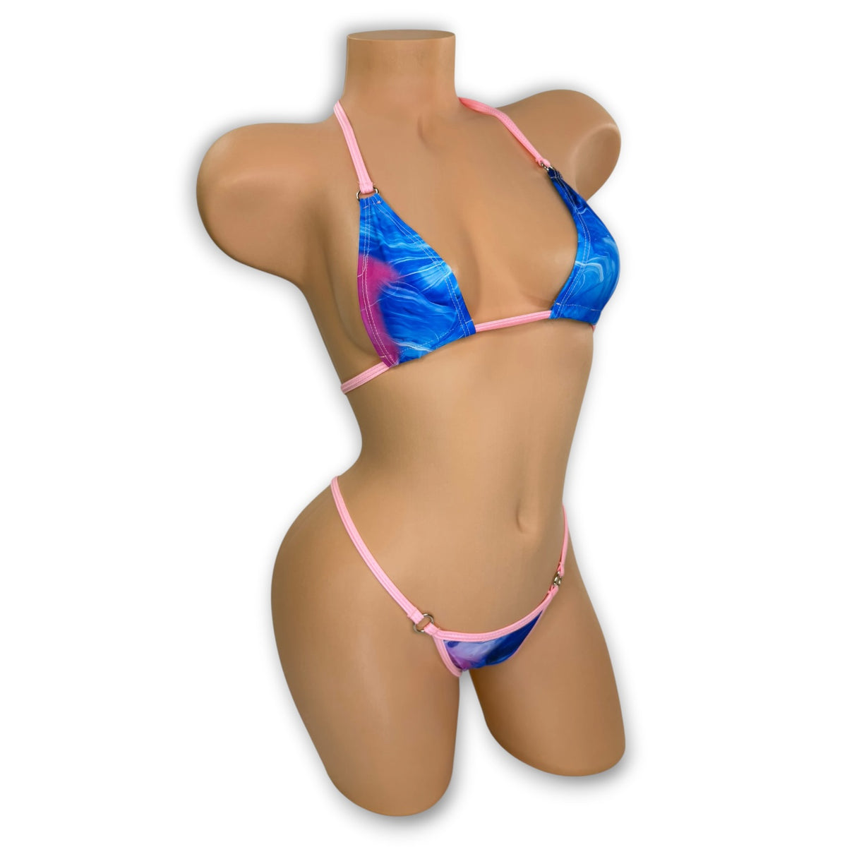 Smoked Jada o-ring set on mannequin, side view - Golddiggers Boutique